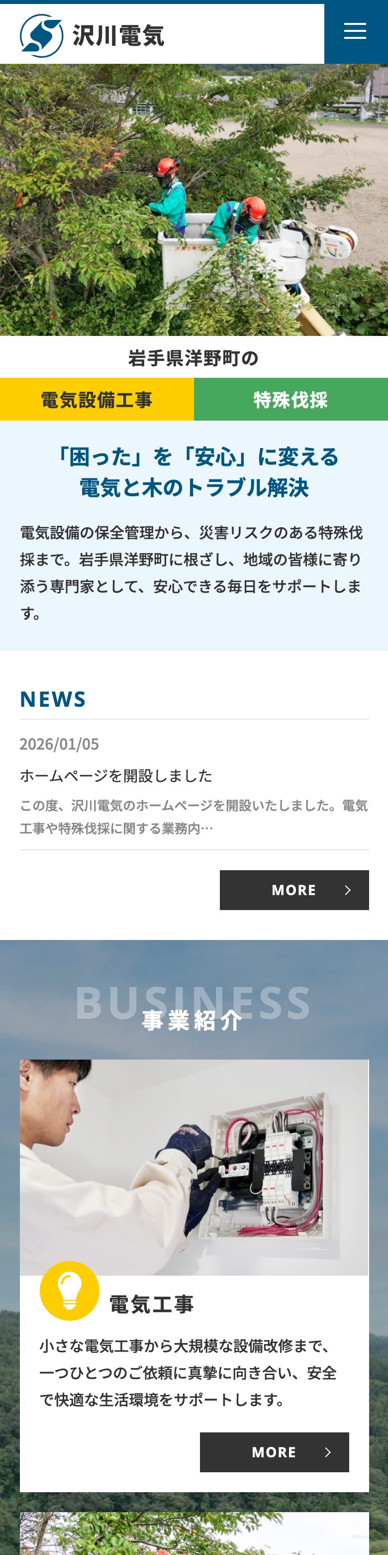 沢川電気 SP表示